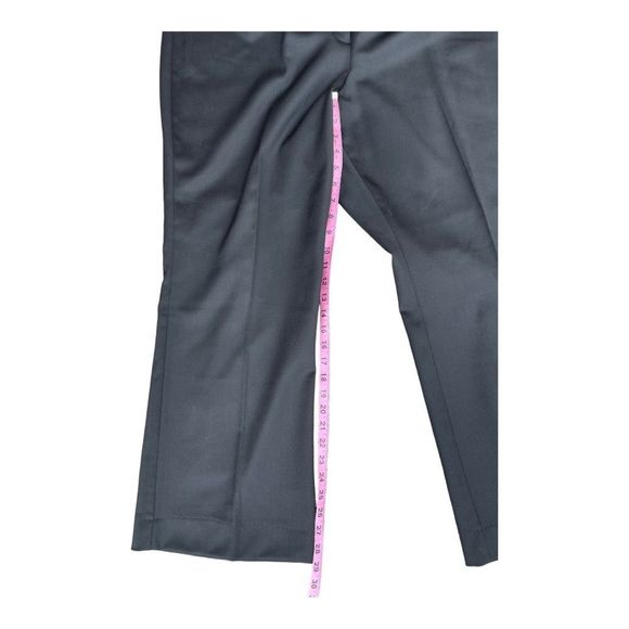 Talbots Black Label Heritage Tuxedo Pant Wool Blend Satin Waist Band Sz 18W - Picture 2 of 6